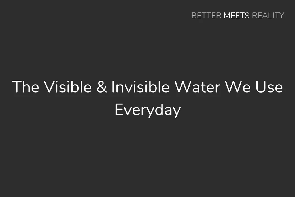 我們每天使用的可見和不可見的水