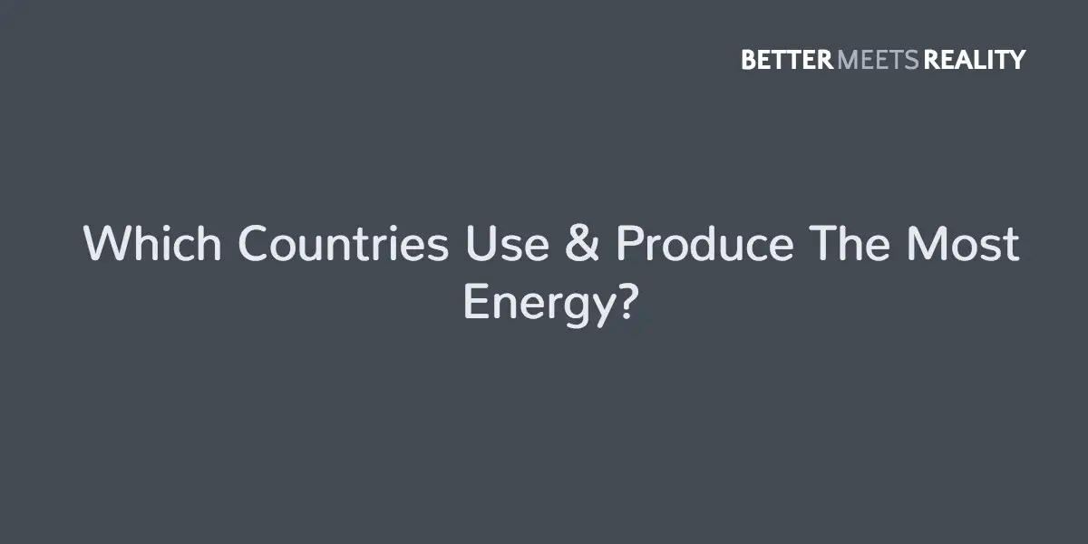 哪些國家使用和生產的能源最多