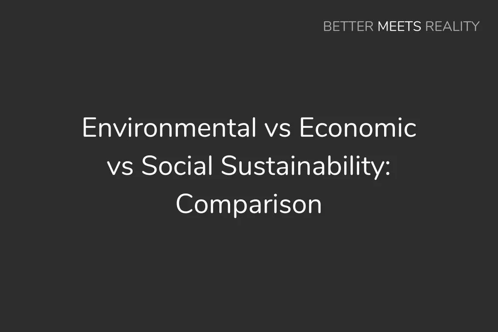環境、經濟和社會可持續性:比較和差異