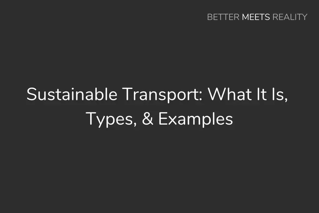 可持續交通:它是什麼，類型和例子